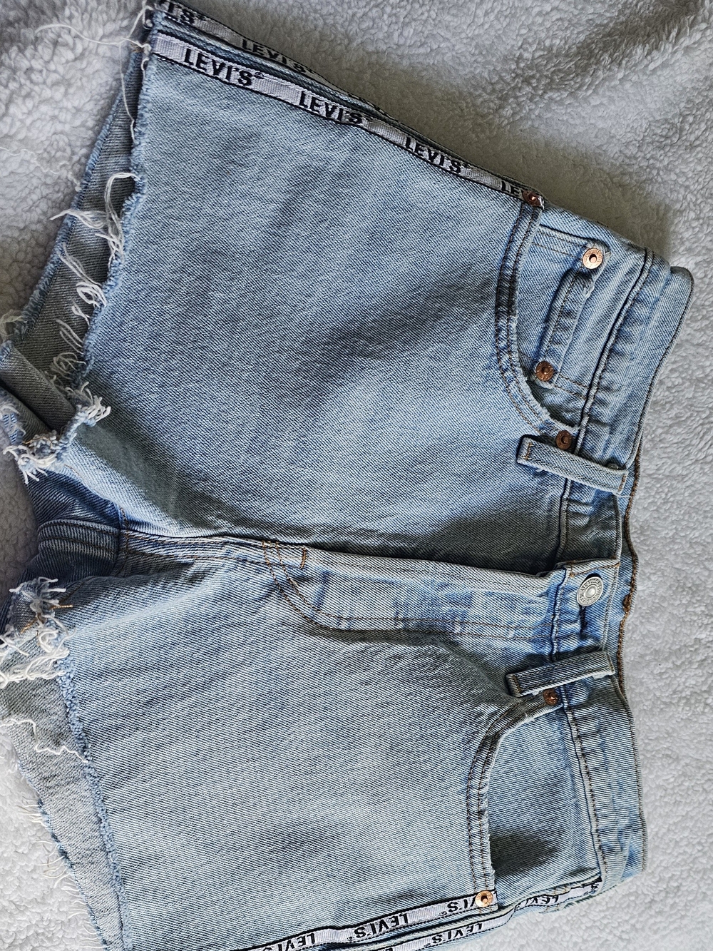 Levi's Light Wash Denim Cutoff Shorts Women